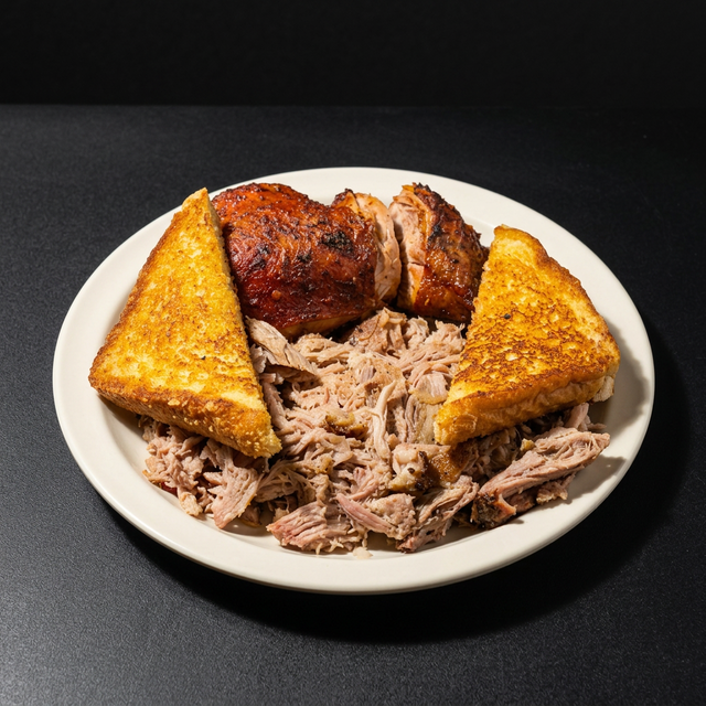 Chicken and Pulled Pork.